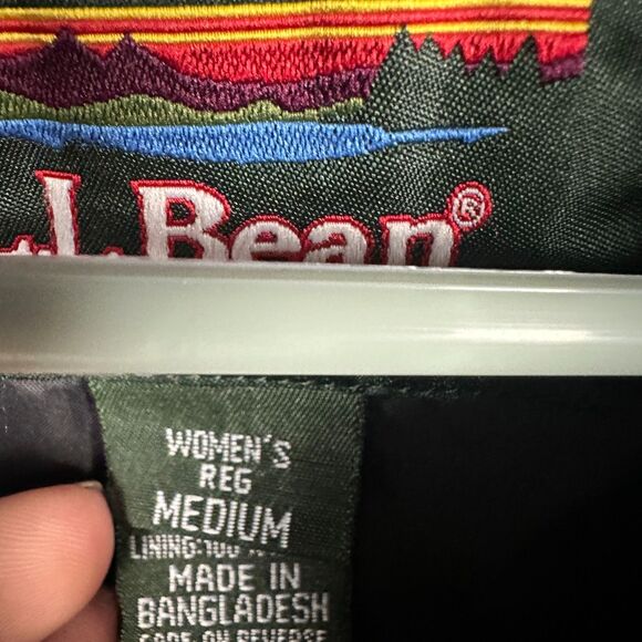 L.L. Bean Womens Medium Grey Jacket Hood Outdoors Winter Layer LL - Picture 3 of 5